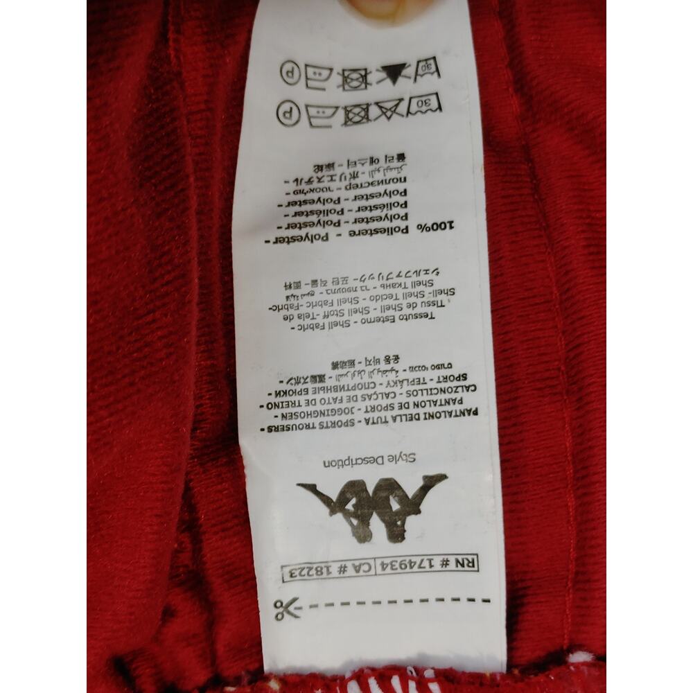 Kappa 222 Training Jogger Track Pants Elastic Waist Red Logo Trim Womens Small - Picture 4 of 5